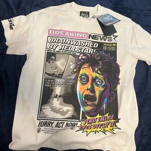 White Hellstar breaking news tee